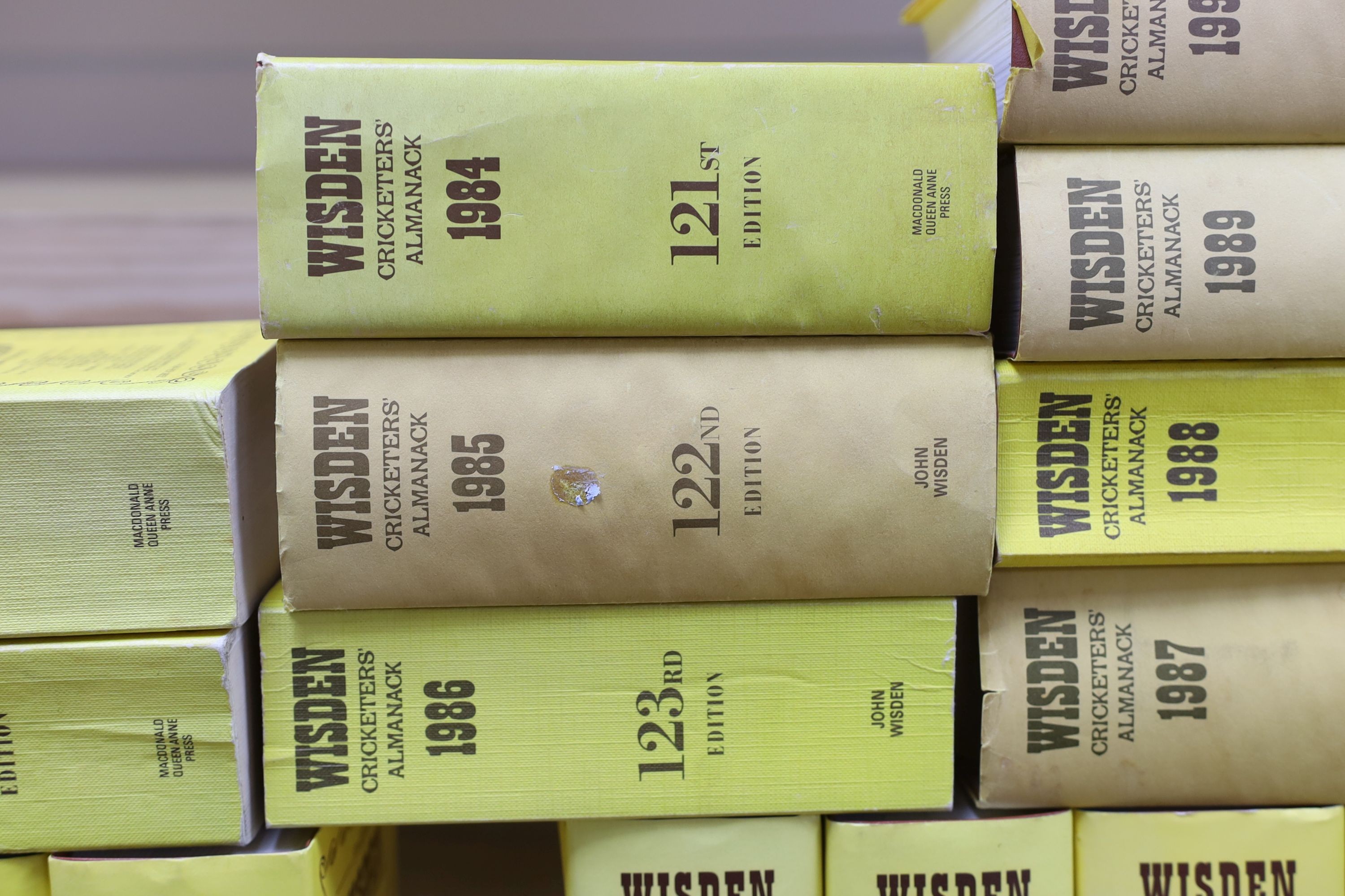 A run of cricket Wisden Almanacks, 1978-2020